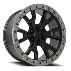 Factory Reproductions FR 99 Ford Bronco Raptor SBCGR 20x9 +20 6x139.7mm 93.1mm Satin Black Carbon Gray Ring