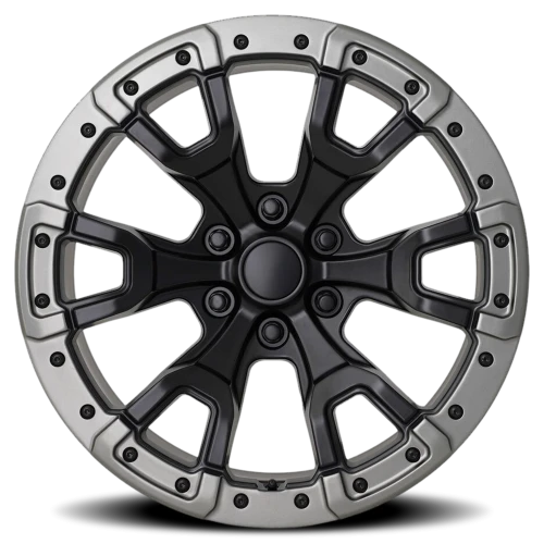 Factory Reproductions FR 99 Ford F150 Raptor SBCGR 17x9 +18 6x135mm 87.1mm Satin Black Carbon Gray Ring
