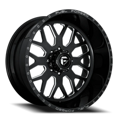 Fuel FF19D DE19 Super Single BK 24x12 -50 8x180mm 124.3mm Gloss Black Milled