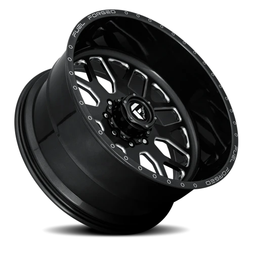 Fuel FF19D DE19 Super Single BK 24x12 -50 8x165.1mm 121.5mm Gloss Black Milled