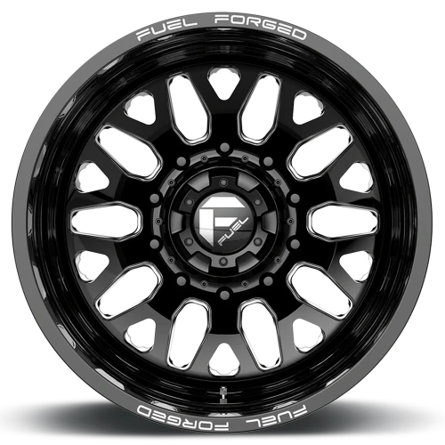 Fuel FF19D Dually DE19 BK 24x8.25 -225 8x200mm 142.2mm Gloss Black Milled