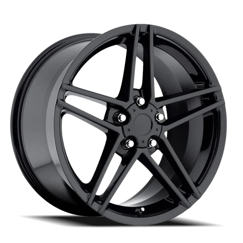 Factory Reproductions FR 10 2006 C6 Z06 Corvette Replica GB 19x11 +64 5x120.65mm 70.3mm Gloss Black
