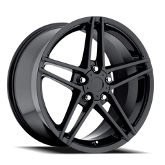 Factory Reproductions FR 10 2006 C6 Z06 Corvette Replica GB 19x11 +64 5x120.65mm 70.3mm Gloss Black