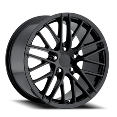 Factory Reproductions FR 15 2009 C6 ZR1 Corvette Replica GB 18x9.5 +40 5x120.65mm 70.3mm Gloss Black