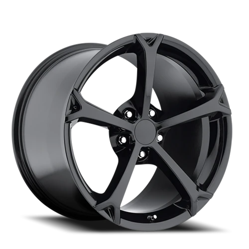 Factory Reproductions FR 19 2010 C6 Corvette Grand Sport Replica GB 18x9.5 +57 5x120.65mm 70.3mm Gloss Black