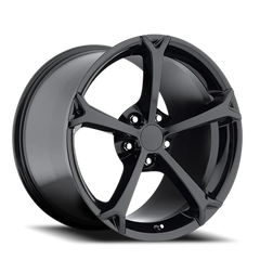 Factory Reproductions FR 19 2010 C6 Corvette Grand Sport Replica GB 18x9.5 +57 5x120.65mm 70.3mm Gloss Black