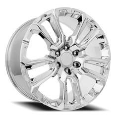 24" Chevy Truck Replica FR201 Chrome Wheel & Tire Package | 305/35R24 Toyo Proxes ST III Tires | Fits Escalade Tahoe Yukon Silverado Sierra
