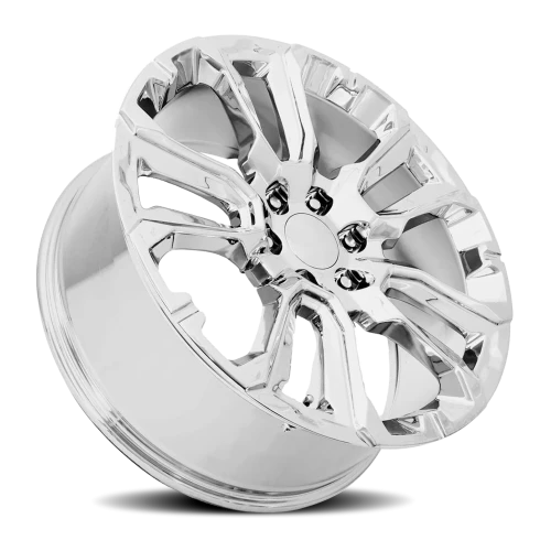 Factory Reproductions FR 201 GM Split 5 Spoke Replica CH 22x9 +28 6x139.7mm 78.1mm Chrome
