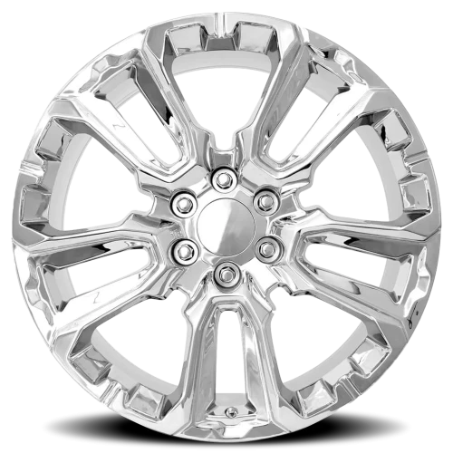 Factory Reproductions FR 201 GM Split 5 Spoke Replica CH 22x9 +28 6x139.7mm 78.1mm Chrome