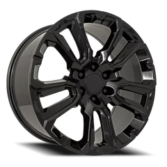 Factory Reproductions FR 201 GM Split 5 Spoke Replica GB 22x9 +28 6x139.7mm 78.1mm Gloss Black