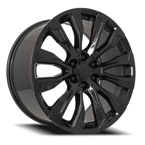 Factory Reproductions FR 203 GMC Denali Replica GB 24x10 +31 6x139.7mm 78.1mm Gloss Black