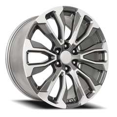 Factory Reproductions FR 203 GMC Denali Replica GMF 24x10 +31 6x139.7mm 78.1mm Grey Machined Face