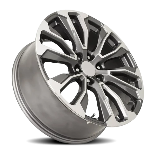 Factory Reproductions FR 203 GMC Denali Replica GMF 24x10 +31 6x139.7mm 78.1mm Grey Machined Face