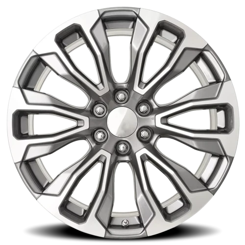 Factory Reproductions FR 203 GMC Denali Replica GMF 24x10 +31 6x139.7mm 78.1mm Grey Machined Face