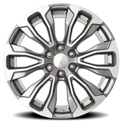 Factory Reproductions FR 203 GMC Denali Replica GMF 24x10 +31 6x139.7mm 78.1mm Grey Machined Face