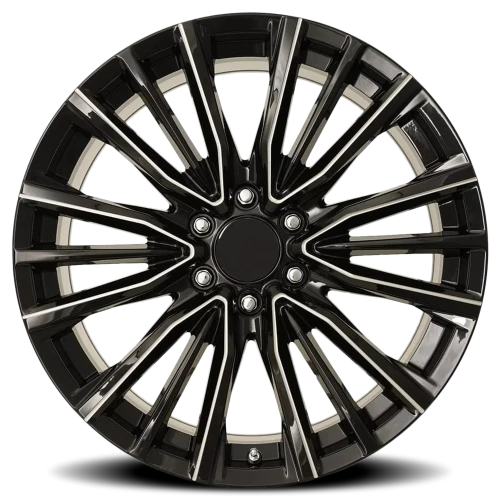 Factory Reproductions FR 205 Platinum V Replica BM 24x10 +28 6x139.7mm 78.1mm Black Ball Milled