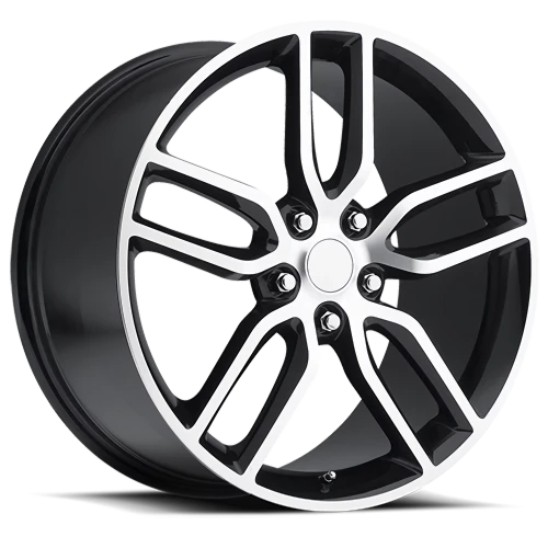 Factory Reproductions FR 26 2015 Corvette C7 Z51 Replica GBM 20x10 +79 5x120.65mm 70.3mm Gloss Black Machined Face