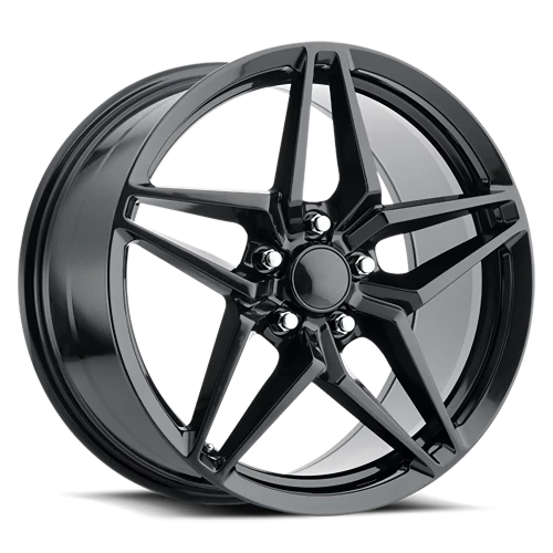 Factory Reproductions FR 29 C7 ZR1 Corvette Replica GB 18x9.5 +40 5x120.65mm 70.3mm Gloss Carbon Black