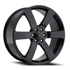26" Chevy Truck Replica FR32 Gloss Black Wheel & Tire Package | 33X13.50R26 RBP Repulsor M/T Tires | Fits Escalade Tahoe Yukon Silverado Sierra