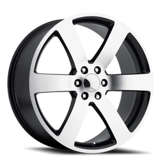 22" Chevy Truck Replica FR32 Gloss Black Machined Wheel & Tire Package | 275/50R22 Michelin LTX M/S2 Tires | Fits Escalade Tahoe Yukon Silverado Sierra