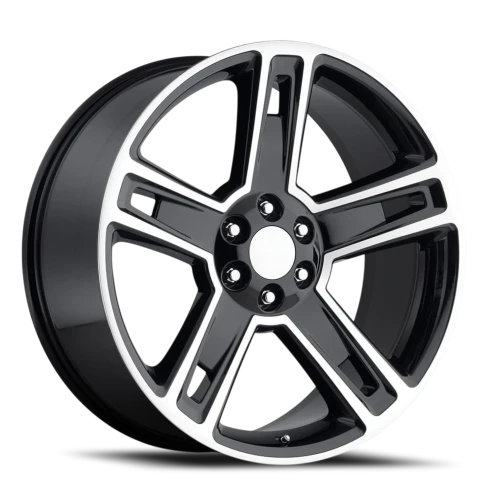 Factory Reproductions FR 34 Chevrolet Silverado Replica GBM 22x9 +24 6x139.7mm 78.1mm Gloss Black Machined Face