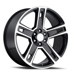 Factory Reproductions FR 34 Chevrolet Silverado Replica GBM 22x9 +24 6x139.7mm 78.1mm Gloss Black Machined Face