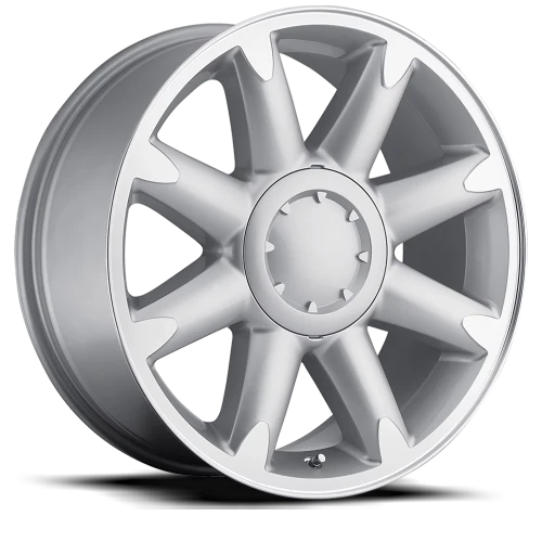Factory Reproductions FR 38 GMC Yukon Denali Replica SL 20x8.5 +31 6x139.7mm 78.1mm Gloss Silver Machined Face