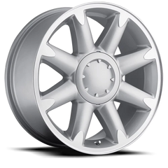 Factory Reproductions FR 38 GMC Yukon Denali Replica SL 20x8.5 +31 6x139.7mm 78.1mm Gloss Silver Machined Face