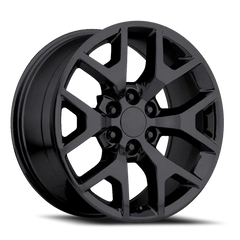 26" Chevy Truck Replica FR44 Gloss Black Wheel & Tire Package | 295/30R26 Lexani LX-Thirty Tires | Fits Escalade Tahoe Yukon Silverado Sierra