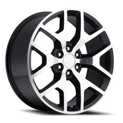 Factory Reproductions FR 44 GMC Sierra Replica GBM 24x10 +31 6x139.7mm 78.1mm Gloss Black Machined Face