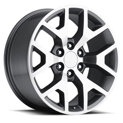 Factory Reproductions FR 44 GMC Sierra Replica GY 20x9 +27 6x139.7mm 78.1mm Gloss Grey Machined Face