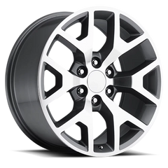 Factory Reproductions FR 44 GMC Sierra Replica GY 20x9 +27 6x139.7mm 78.1mm Gloss Grey Machined Face