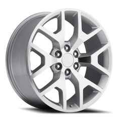 24" Chevy Truck Replica FR44 Silver Machined Wheel & Tire Package | 305/35R24 Toyo Proxes ST III Tires | Fits Escalade Tahoe Yukon Silverado Sierra