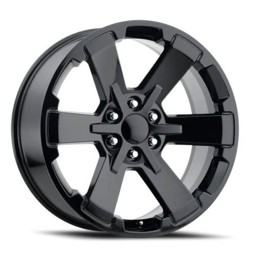 Factory Reproductions FR 45 GMC Dual Six Star Replica GB 22x9 +24 6x139.7mm 78.1mm Gloss Black