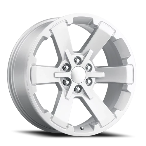 Factory Reproductions FR 45 GMC Dual Six Star Replica SL 24x10 +30 6x139.7mm 78.1mm Gloss Silver