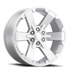 Factory Reproductions FR 45 GMC Dual Six Star Replica SL 24x10 +30 6x139.7mm 78.1mm Gloss Silver