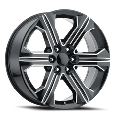 22" Chevy Truck Replica FR47 Gloss Black Milled Wheel & Tire Package | 305/45R22 Toyo Proxes ST III Tires | Fits Escalade Tahoe Yukon Silverado Sierra