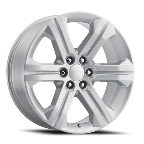 Factory Reproductions FR 47 2018 GMC Sierra Replica SL 22x9 +24 6x139.7mm 78.1mm Gloss Silver