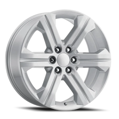 Factory Reproductions FR 47 2018 GMC Sierra Replica SL 24x10 +30 6x139.7mm 78.1mm Gloss Silver