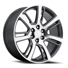 Factory Reproductions FR 48 2015 Cadillac Escalade Replica GY 22x9 +31 6x139.7mm 78.1mm Gloss Grey Machined Face