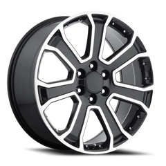 Factory Reproductions FR 49 2015 GMC Yukon Denali Replica GBM 22x9 +31 6x139.7mm 78.1mm Gloss Black Machined Face