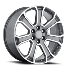 Factory Reproductions FR 49 2015 GMC Yukon Denali Replica BC 22x9 +31 6x139.7mm 78.1mm PVD Black Chrome