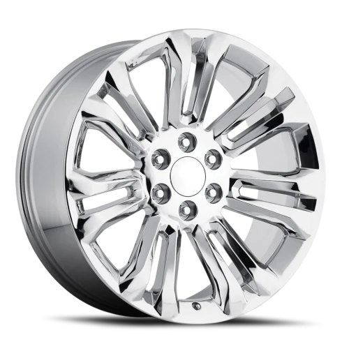 Factory Reproductions FR 55 GMC Split Spoke Replica CH 22x9 +24 6x139.7mm 78.1mm Chrome