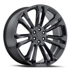 Factory Reproductions FR 55 GMC Split Spoke Replica GB 22x9 +24 6x139.7mm 78.1mm Gloss Black