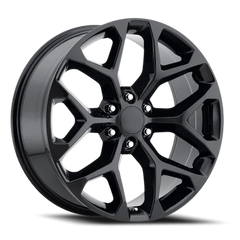 24" Chevy Truck Replica FR59 Gloss Black Wheel & Tire Package | 285/40R24 Michelin LTX M/S2 Tires | Fits Escalade Tahoe Yukon Silverado Sierra