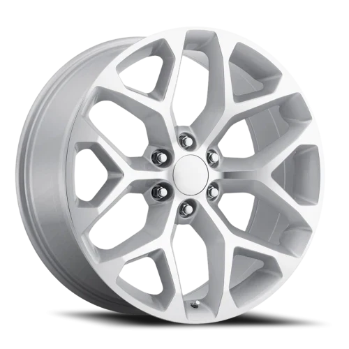 22" Chevy Truck Replica FR59 Silver Machined Wheel & Tire Package | 305/45R22 Toyo Proxes ST III Tires | Fits Escalade Tahoe Yukon Silverado Sierra
