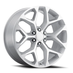 24" Chevy Truck Replica FR59 Silver Machined Wheel & Tire Package | 285/40R24 Arroyo Grand Sport All Season Tires | Fits Escalade Tahoe Yukon Silverado Sierra