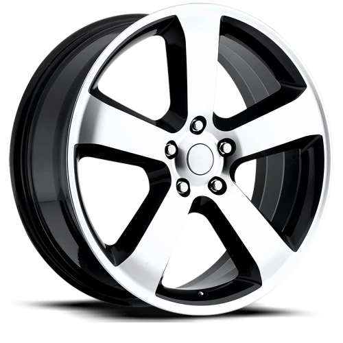 Factory Reproductions FR 61 Dodge Charger SRT8 Replica GBM 22x10 +18 5x115mm 71.5mm Gloss Black Machined Face