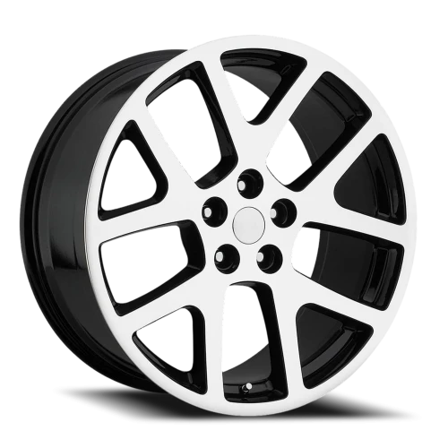 Factory Reproductions FR 64 Jeep Viper GBM 20x9 +35 5x127mm 71.5mm Gloss Black Machined Face