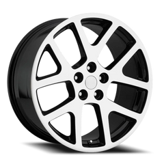 Factory Reproductions FR 64 LX Viper AWD GBM 20x8.5 +47 5x115mm 71.5mm Gloss Black Machined Face